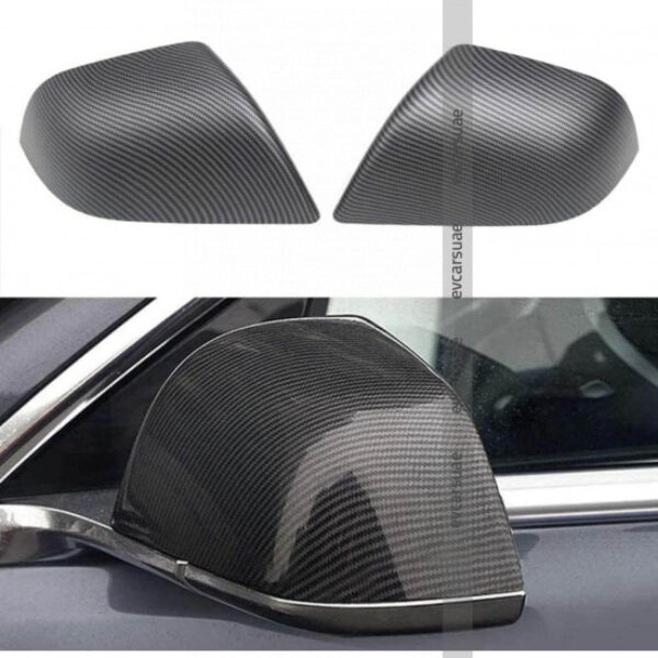 Car Rearview Mirror Protective Cover, 2 Piece Carbon Fiber Rear Side Mirror Cover for Tesla  YModel