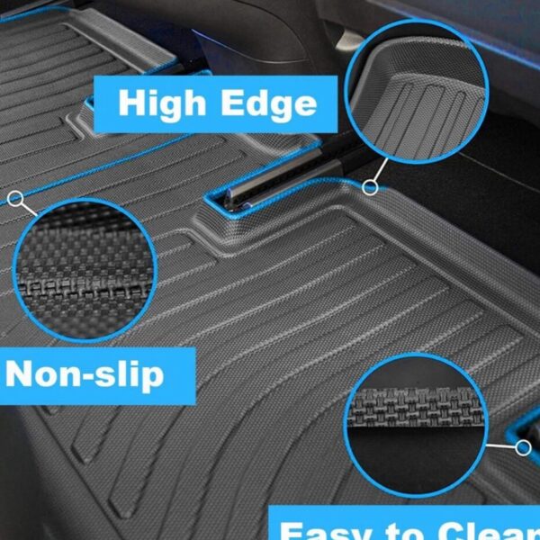 ‏6PCS Full Sets Tesla Model Y Floor mats 2022 2023 2021, All Weather 1st&2nd Seater Floor Mat and Front & Rear Trunk Mat, Waterproof Anti-Slip Heavy Duty Cargo Liner Mat, Car Accessories (Model Y)